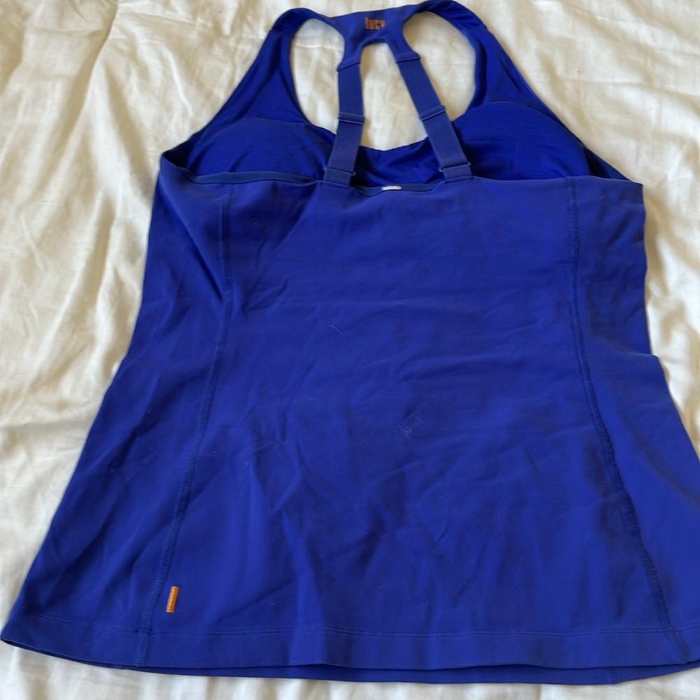 Lucy Tank  Royal Blue Workout 
Built In Bra Running atop Size Large - Picture 3 of 5